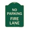 Signmission No Parking Fire Lane W/ Striped Border Heavy-Gauge Aluminum Sign, 24" x 18", G-1824-23623 A-DES-G-1824-23623 - alternate 1